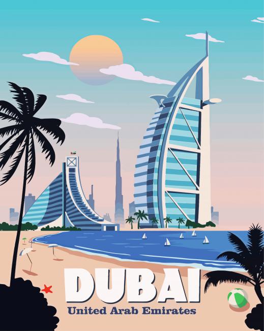 Dubai Poster diamond painting
