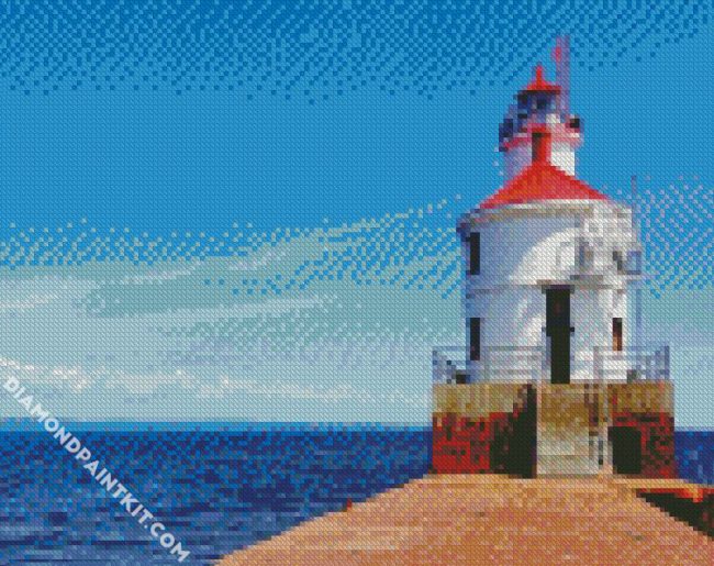 Entry Lighthouse Duluth diamond painting