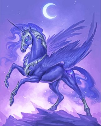 Fantatsy Black Unicorn Wings diamond painting
