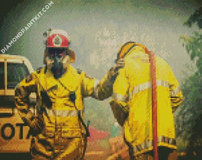Firefighter Men diamond paintings