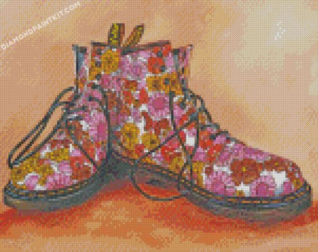 Floral Boots diamond paintings