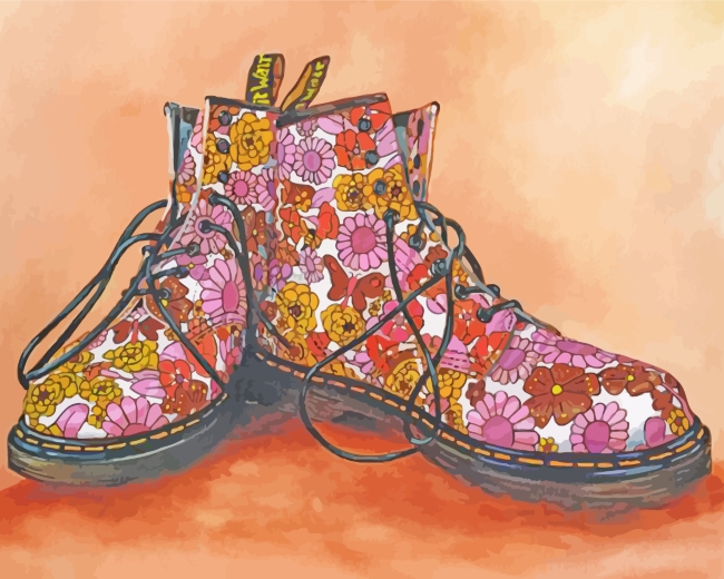 Floral Boots diamond painting