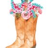 Flowers In Cowboy Boots diamond painting