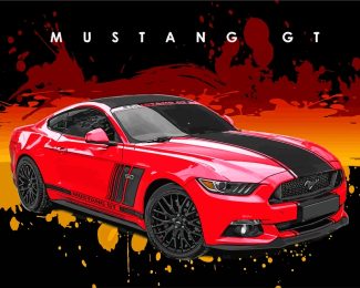 Ford Mustang GT diamond painting