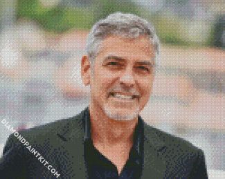 George Clooney Smiling diamond painting