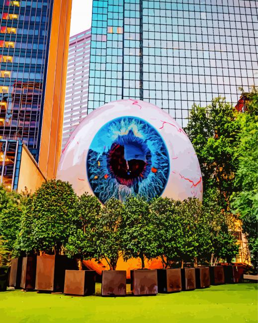Giant Eyeball Dallas diamond painting