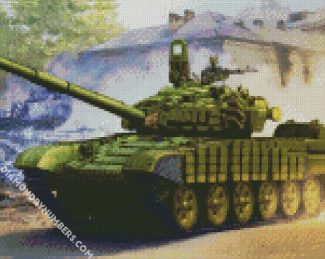 Green Military Tank diamond painting