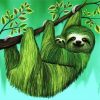 Green Sloth diamond painting