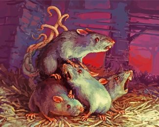 Grey Rats diamond painting