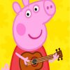 Guitarist Peppa Pig diamond painting