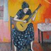 Guitarist Woman Art diamond paintings