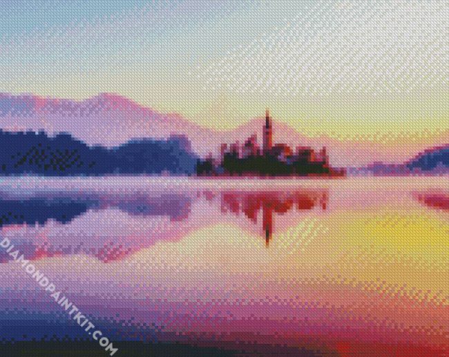 Bled At Sunset diamond painting