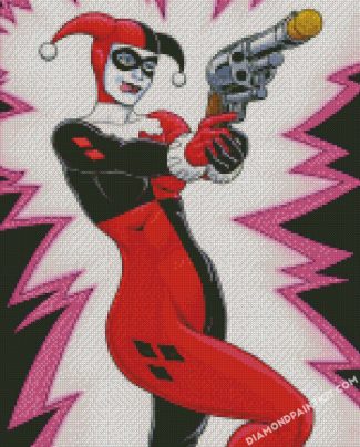 Harley Quinn And Gun diamond paintings