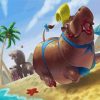 Hippopotamus In Beach diamond painting