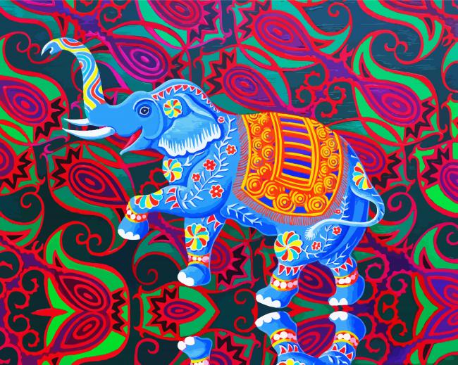 Indian Elephant Art diamond painting