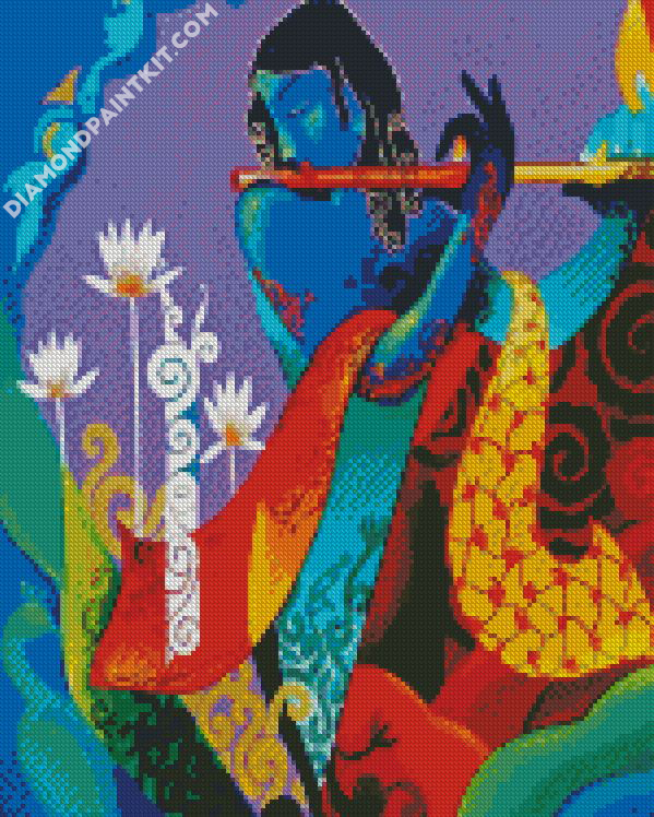 Indian Flute Player Art diamond paintings