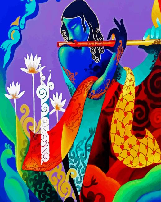 Indian Flute Player Art diamond painting