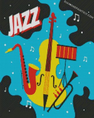 Jazz Music Illustration diamond paintings