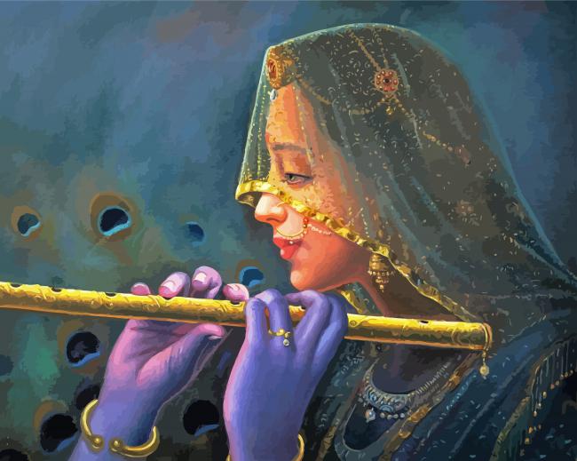 Krishna Flute diamond painting