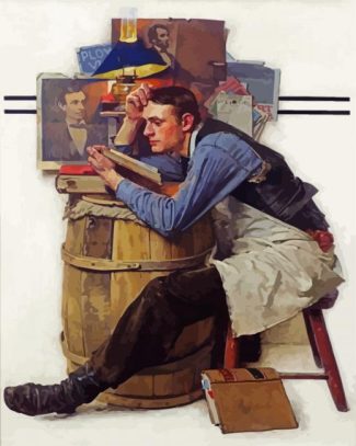 Law Student Norman Rockwell diamond painting