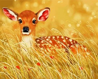 Little Deer Fawn Art diamond painting