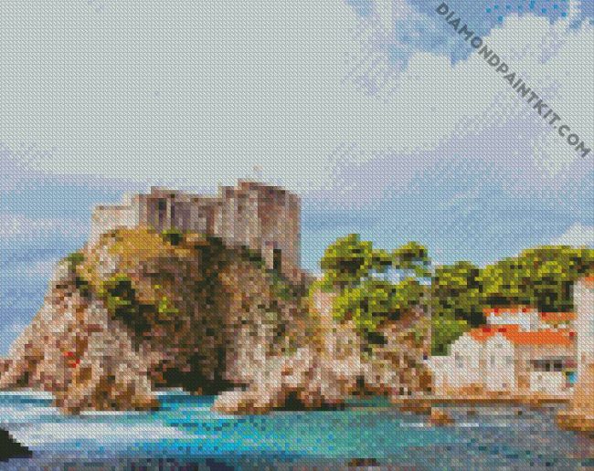 Lovrijenac Dubrovnik Castle diamond painting
