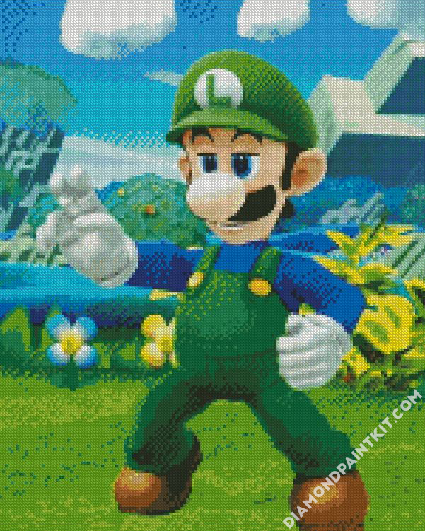 Luigi Mario Game - 5D Diamond Painting 