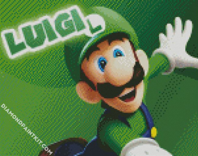 Luigi Super Mario Game diamond painting