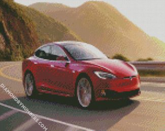 Luxury Tesla Car diamond painting