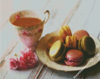 Macarons And Tea diamond painting