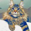 Maine Coon Cat Laying diamond painting