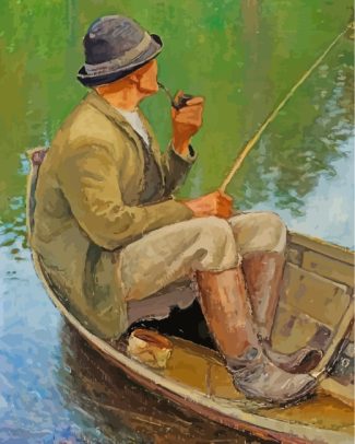 Man Fishing Art diamond painting