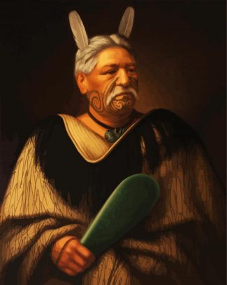 Maori Man Portrait diamond painting