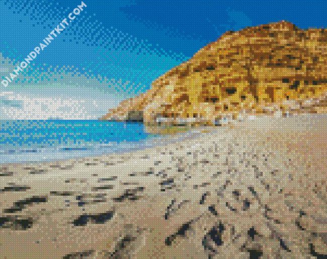 Matala Beach Crete diamond painting