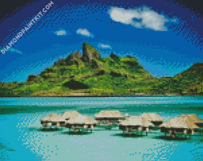 Mauritius Beach Huts diamond paintings
