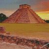 Mexico chichen itza At Sunset diamond paintings