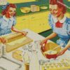 Mother And Daughter Cooking diamond paintings