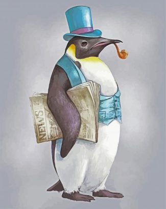 Mr Penguin diamond painting