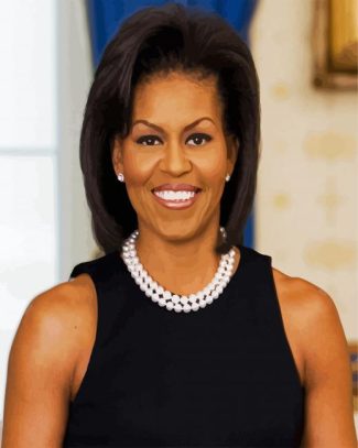 Mrs Michelle Obama diamond painting