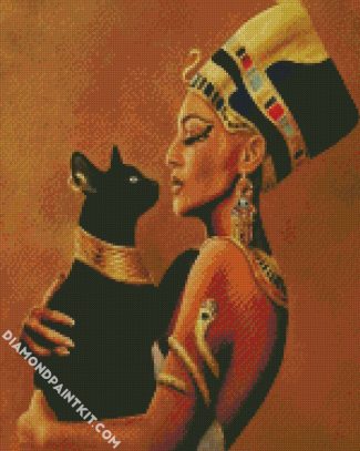 Nefertiti And Black Cat diamond paintings