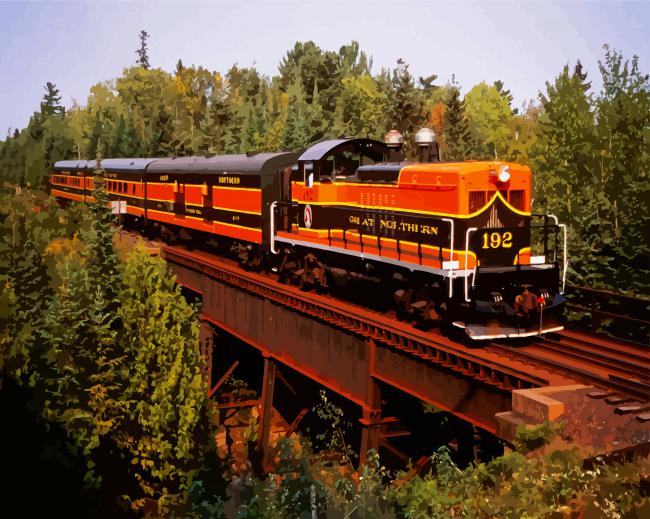 North Shore Scenic Railroad Duluth diamond painting