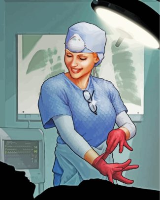 Nurse Illustration diamond painting