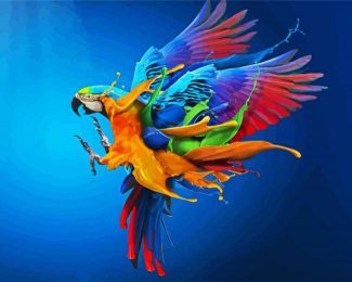 Parrot Splash diamond painting