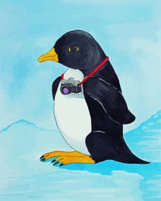 Photographer Penguin diamond painting