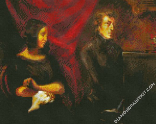 Portrait Of Frédéric Chopin And George Sand Delacroix Eugène Diamond painting