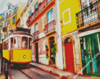 Portugal Lisboa Tram diamond painting