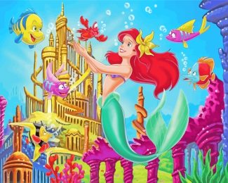 Princess Ariel diamond painting