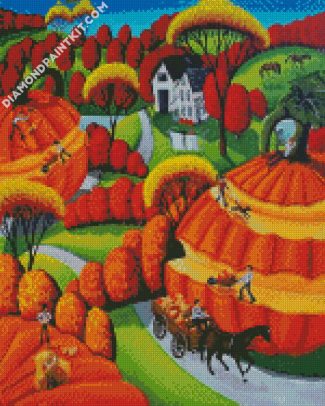 Pumpkin Harvest diamond painting