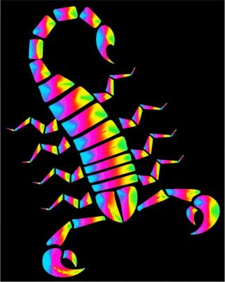 Rainbow Scorpion diamond painting