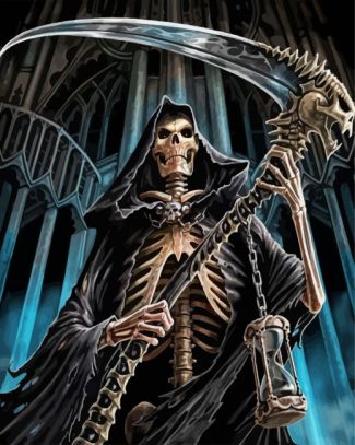 Reaper Skull diamond painting